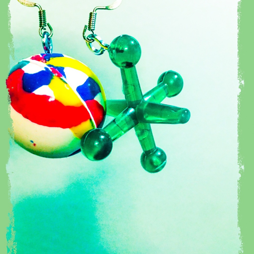 Handmade Jacks Game Earrings! 😍🤗